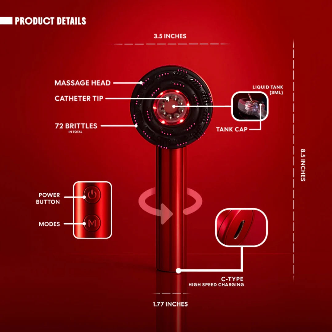 3 in 1 Red light therapy Scalp massager